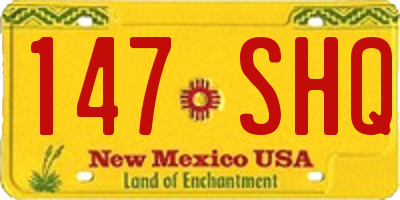 NM license plate 147SHQ