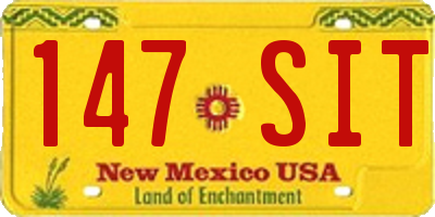 NM license plate 147SIT