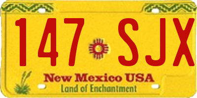 NM license plate 147SJX