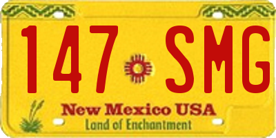 NM license plate 147SMG