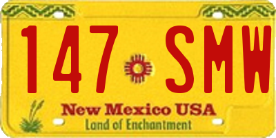 NM license plate 147SMW