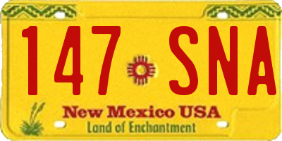 NM license plate 147SNA