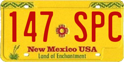 NM license plate 147SPC