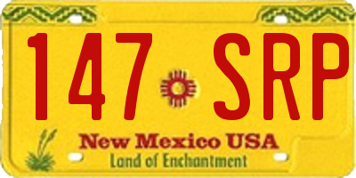 NM license plate 147SRP