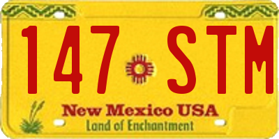NM license plate 147STM