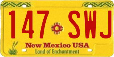 NM license plate 147SWJ