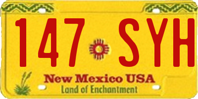 NM license plate 147SYH