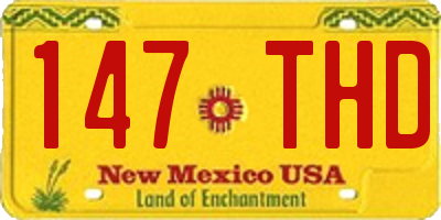 NM license plate 147THD