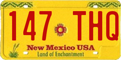 NM license plate 147THQ