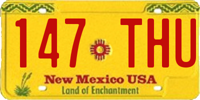 NM license plate 147THU