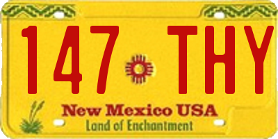 NM license plate 147THY