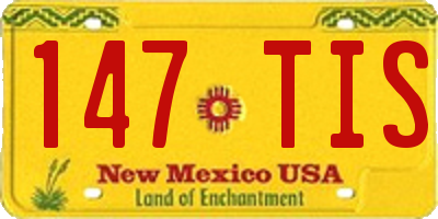 NM license plate 147TIS