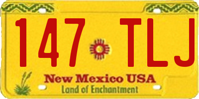 NM license plate 147TLJ