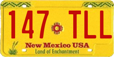 NM license plate 147TLL