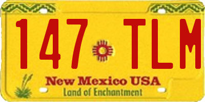 NM license plate 147TLM