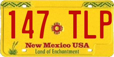 NM license plate 147TLP