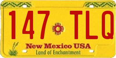 NM license plate 147TLQ