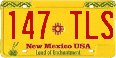 NM license plate 147TLS