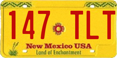 NM license plate 147TLT