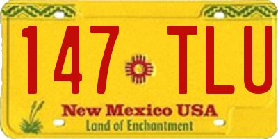 NM license plate 147TLU