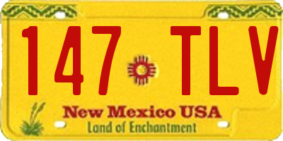 NM license plate 147TLV