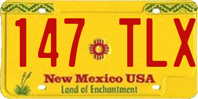 NM license plate 147TLX