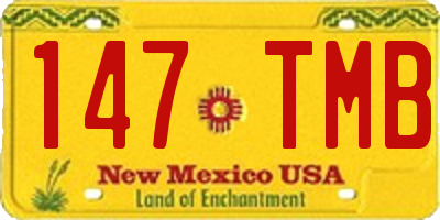 NM license plate 147TMB