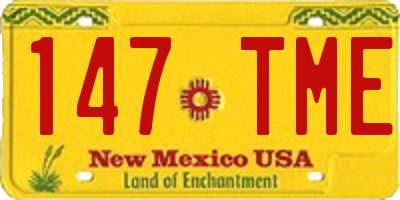 NM license plate 147TME