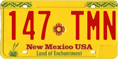 NM license plate 147TMN