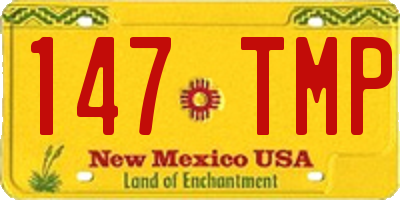 NM license plate 147TMP