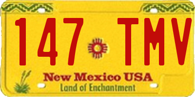 NM license plate 147TMV