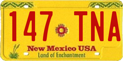 NM license plate 147TNA