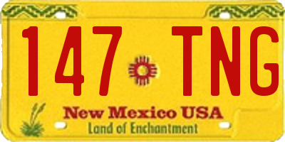 NM license plate 147TNG