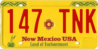 NM license plate 147TNK