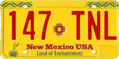 NM license plate 147TNL