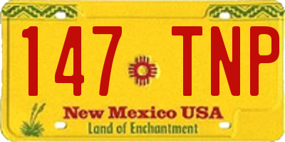 NM license plate 147TNP