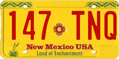 NM license plate 147TNQ