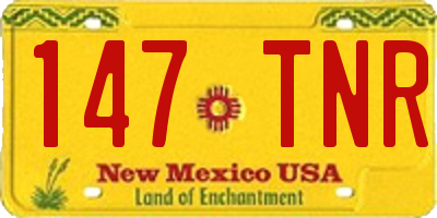 NM license plate 147TNR