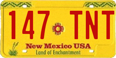 NM license plate 147TNT