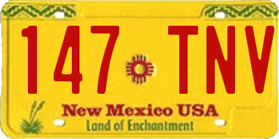NM license plate 147TNV