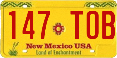 NM license plate 147TOB
