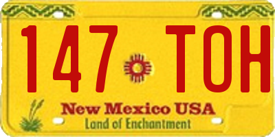 NM license plate 147TOH