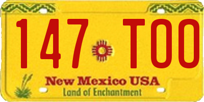 NM license plate 147TOO