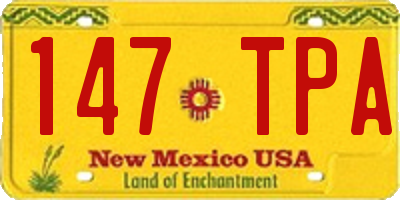 NM license plate 147TPA