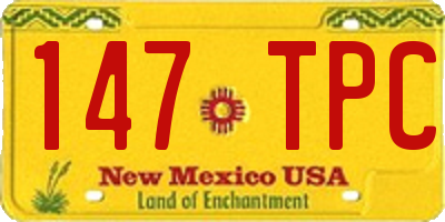 NM license plate 147TPC