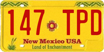 NM license plate 147TPD