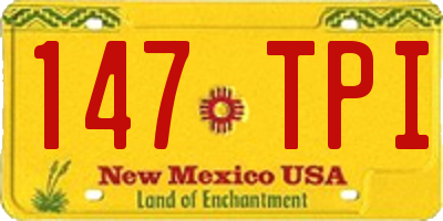 NM license plate 147TPI