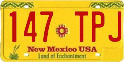 NM license plate 147TPJ