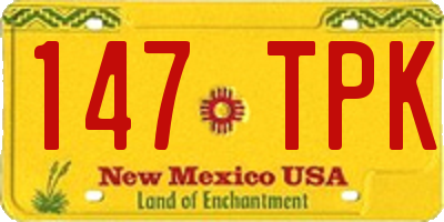 NM license plate 147TPK