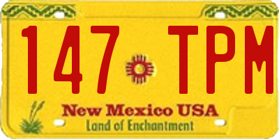 NM license plate 147TPM